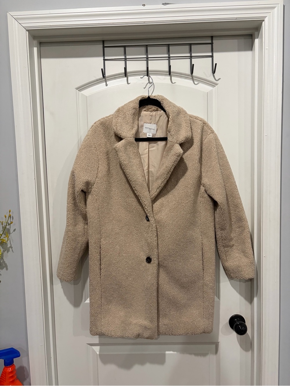 Daily Ritual Taupe Teddy Jacket